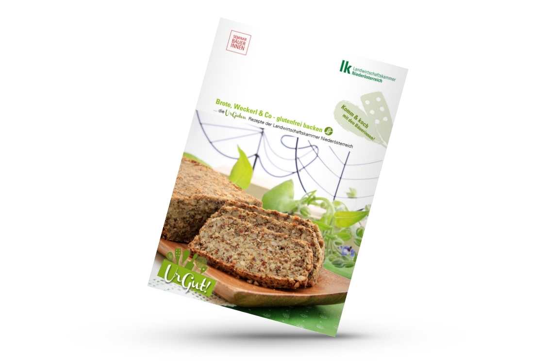 Titelseite Rezeptbroschüre Brot & Gebäck - glutenfrei