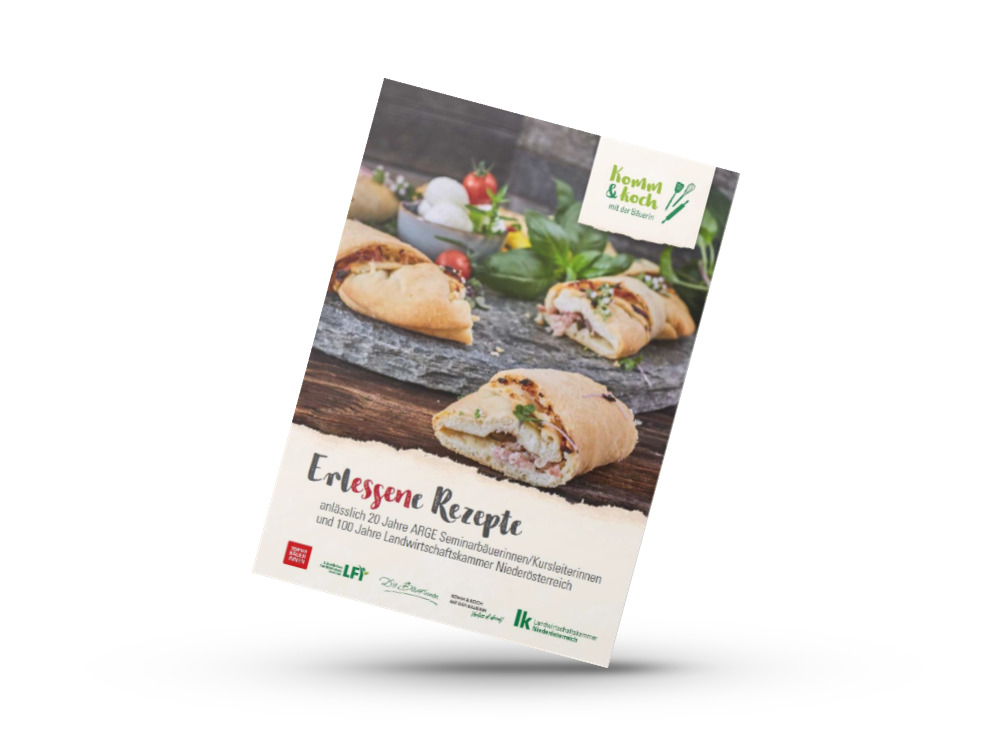 Titelseite Rezeptbroschüre Erle(s)ene Rezepte @LK NÖ