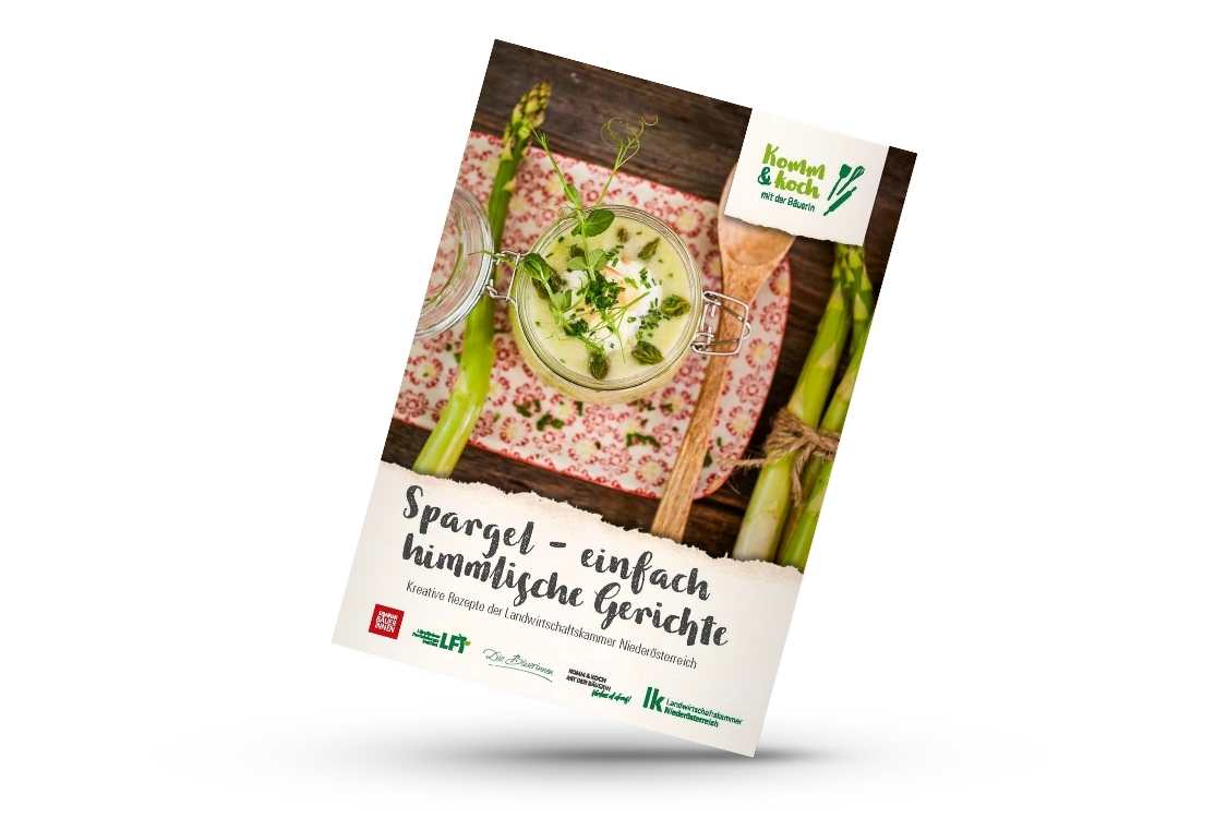 Titelseite Rezeptbroschüre Spargelgenuss