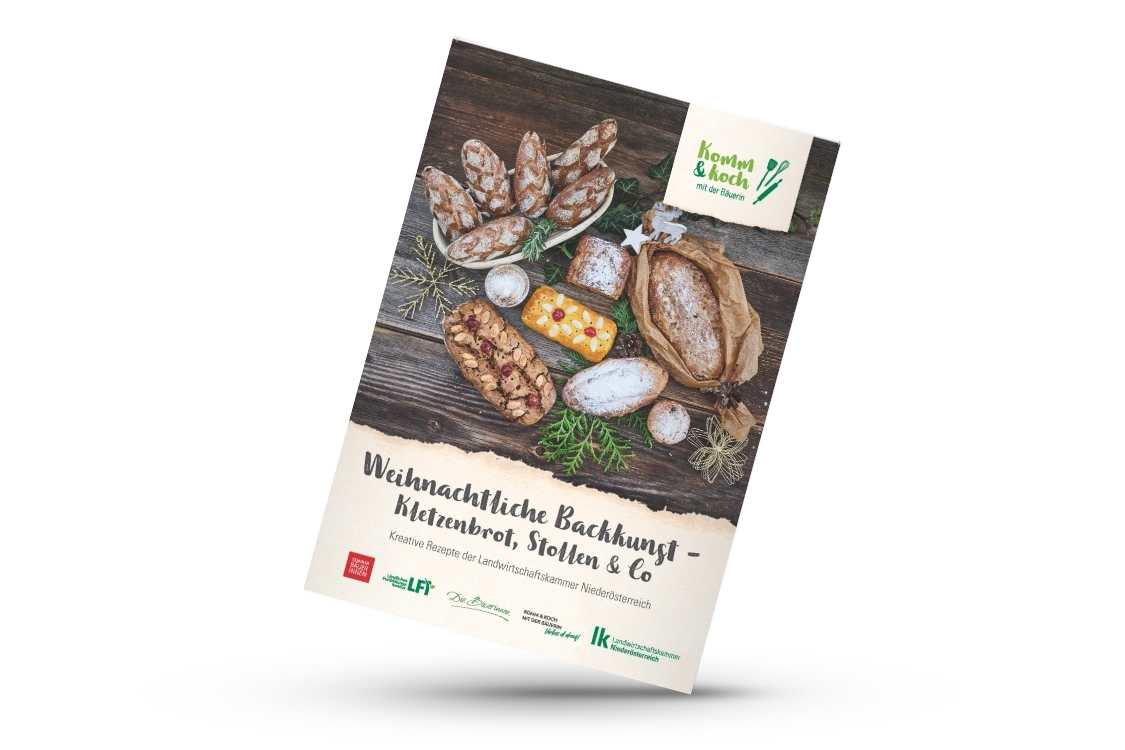 Titelseite Rezeptbroschüre Weihnachtliche Backkunst